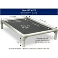 thumbnail image 5 of Kuranda Orthopedic Outdoor Chewproof Elevated Dog Bed w/ Almond PVC Frame, Large, Smoke, 5 of 7