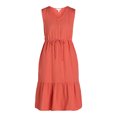 thumbnail image 3 of Time and Tru Women's Sleeveless Cotton Double Cloth Dress, Sizes XS-XXXL, 3 of 4