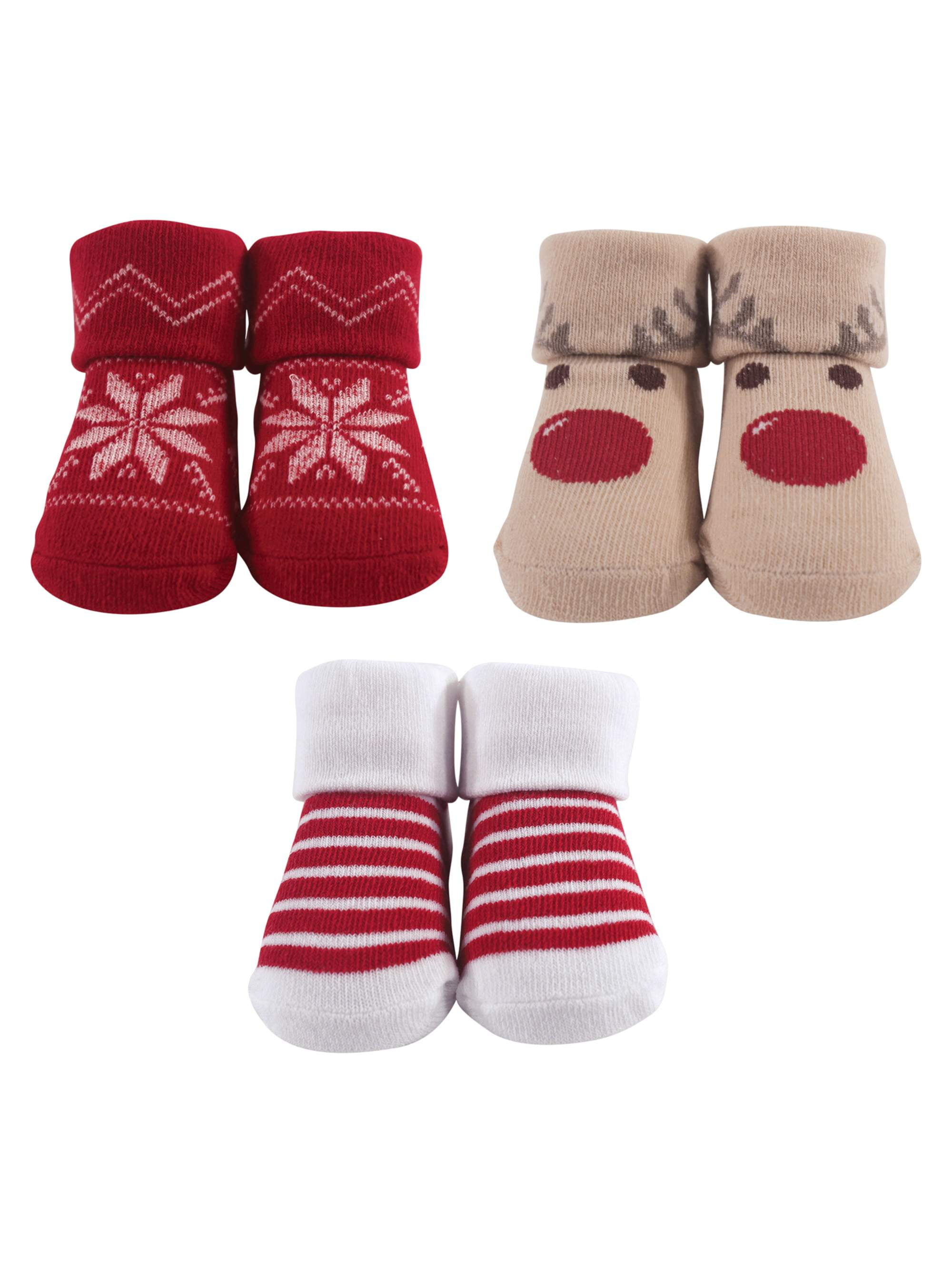 Hudson Baby Holiday Sock Gift Set, 3pc (Baby Boys or Baby Girls