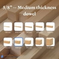 thumbnail image 6 of Wood Square Dowel Rods 5/8 inch x 36 Pack of 5 Wooden Craft Sticks for Crafts and Woodworking by Woodpeckers, 6 of 8