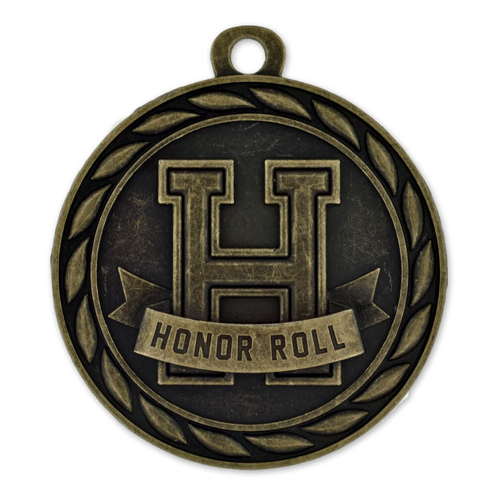 PinMart Gold Honor Roll Single and Bulk School Medals