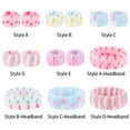 thumbnail image 5 of Women Girl Microfiber Absorbent Spilling Down Your Arms Prevent Liquid from Soft to Touch Yoga Headband Spa Wrist Washband for Washing Face Face Wash Wristbands STYLE C-HEADBAND, 5 of 8