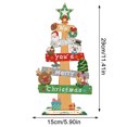 thumbnail image 3 of MXTPOV Wooden Christmas Tree with Star Topper, Colorful Christmas Tree with Painted Pattern, Xmas Tree Christmas Decorations for Party Home Decor, 11.41 in, 3 of 5