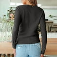 thumbnail image 6 of cocolona Womens Lightweight Sweaters V Neck Tops Long Sleeve Shirts Fall Pullover Sweaters Dressy Casual Blouses, 6 of 9