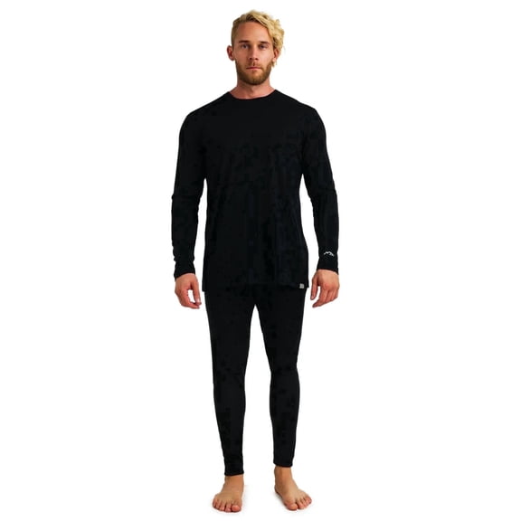 Merino.tech Men’s 100% Merino Wool Lightweight 𝗕𝗮𝘀𝗲 𝗟𝗮𝘆𝗲𝗿 𝗦𝗲𝘁 Thermal Top Bottom Beanie and Socks