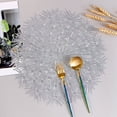 thumbnail image 4 of Juego de 6 manteles individuales para mesa de comedor, resistentes a las manchas, lavables, duraderos, de vinilo prensado metálico, elegantes alfombrillas de cocina, 4 of 5