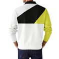 thumbnail image 4 of Men's Casual Flip Collar Big Size Polo Shirt, Loose Fit Top for Comfort Wear, Daily Errands and Relaxed Style,Yellow,L, 4 of 4