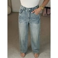 thumbnail image 6 of EMMIOL Women's Mid-High Waist Y2K Baggy Wide Leg Jeans Vintage Washed Denim Pants with Rivet Detail & Pockets 2026 Trendy Streetwear, 6 of 7