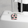 thumbnail image 5 of Square 2Pack PU Leather Tropical Palm Triangle Cruise Luggage Tag with Privacy Cover and Stainless Steel Ring - Suitable for Travel Handbags Backpacks Luggage Tags, 5 of 6