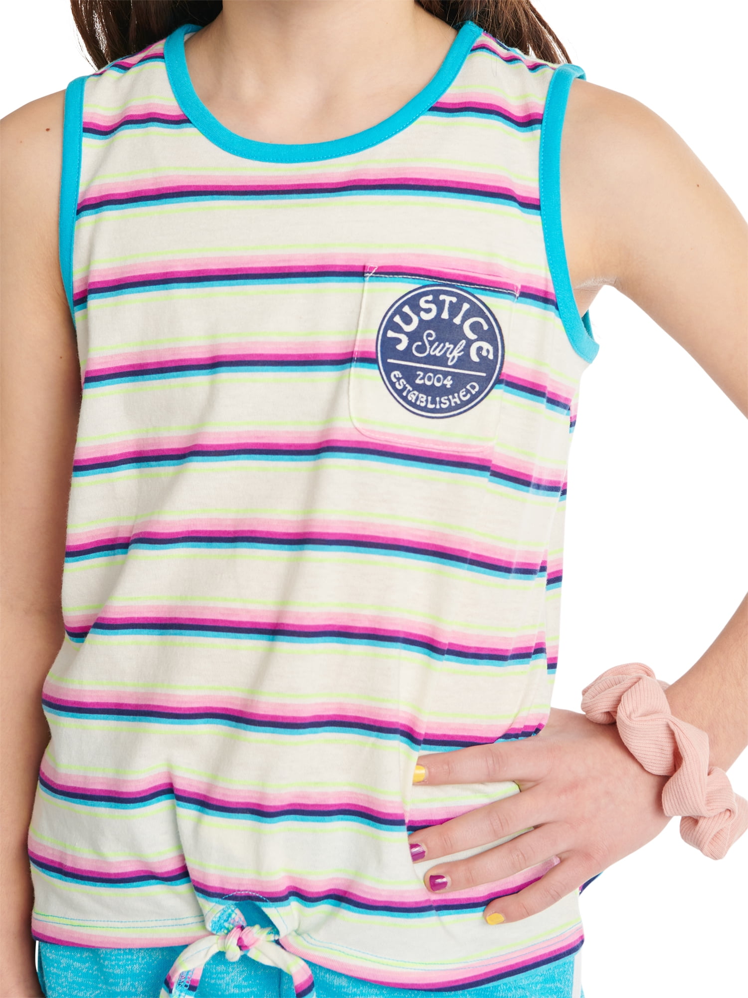 Justice Girls Graphic Tank Set, 3-Piece Pack, Sizes XS(5/6)-XL Plus(16/18 Plus)