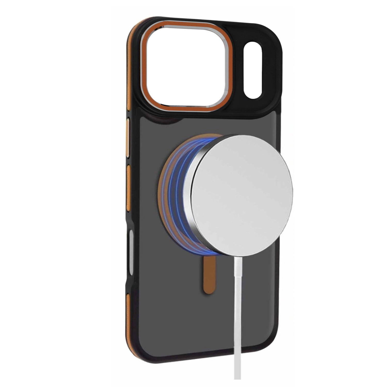 Strong Slim Non-Slip Translucent Matte Wireless Charging Case for iPhone 17 Pro Max - Desert Gold