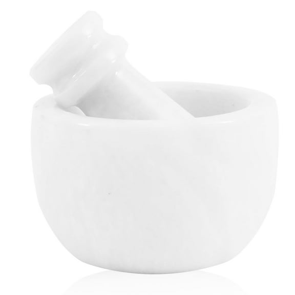 Radicaln White Marble Mortar and Pestle 3" - Handmade Coffee Bean Grinder, Pill Crusher & Herb Grinder- Small Pestle and Mortar for Kitchen Essentials