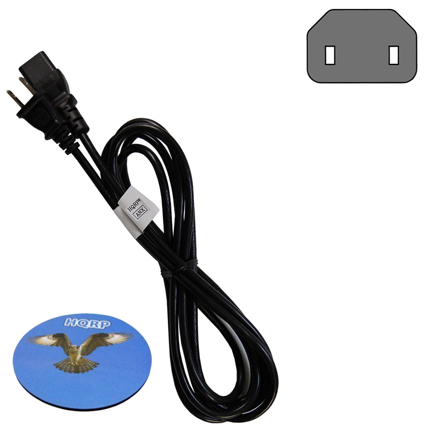 HQRP 10ft AC Power Cord for Sony KDL46VE5 KDL46VL150 KDL46VL160 KDL