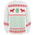 thumbnail image 2 of Dachshund Ugly Christmas Sweater All Over Adult Long Sleeve T-Shirt, 2 of 2