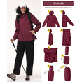 thumbnail image 4 of Pdbokew Packable Rain Jacket for Women Waterproof Raincoats with Hood Wine XL, 4 of 6