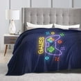 thumbnail image 4 of DouZhe Ultra-Soft Micro Fleece Lightweight Flannel Bed Blanket, Neon Game Controller Games Zone Print Cozy Warm Throw Blankets, 50"x40", 4 of 7