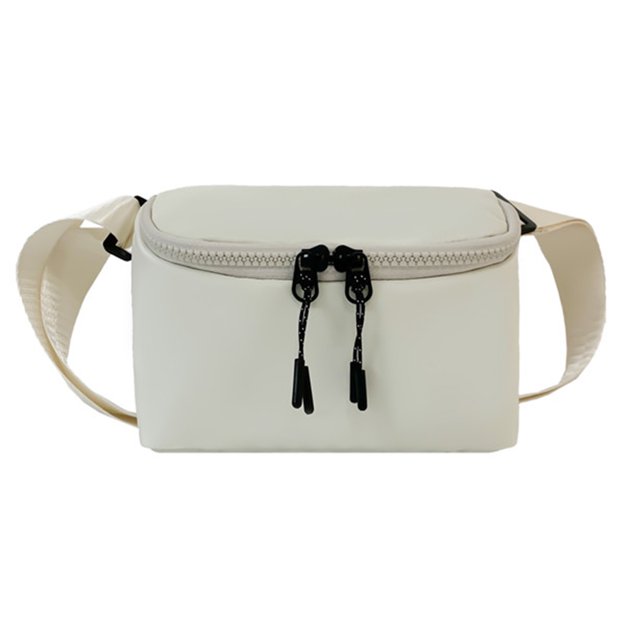 Bolso Pecho para Mujer Bandolera Nailon Informal Color Sólido para (blanco S)