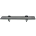 thumbnail image 2 of Estantería flotante de pared VidaXL Modern de vidrio templado negro, 2 of 4