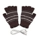thumbnail image 1 of USB patrón de rayas Calefacción sin dedos de punto de lana Manos Guantes calientes Guantes para Mujeres Hombres Niñas Niños USB Guantes de calefacción, 1 of 2