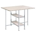 thumbnail image 3 of ACME Raine Wooden Top Counter High Table in Antique White and Chrome, 3 of 7