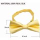 thumbnail image 2 of Classic Boys Bow Ties - Wedding Formal Pretied Adjustable Silk Bow Tie for Kids, Yellow, 2 of 4