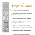 GE 8Device Backlit Universal Remote, Brushed Silver, 47508