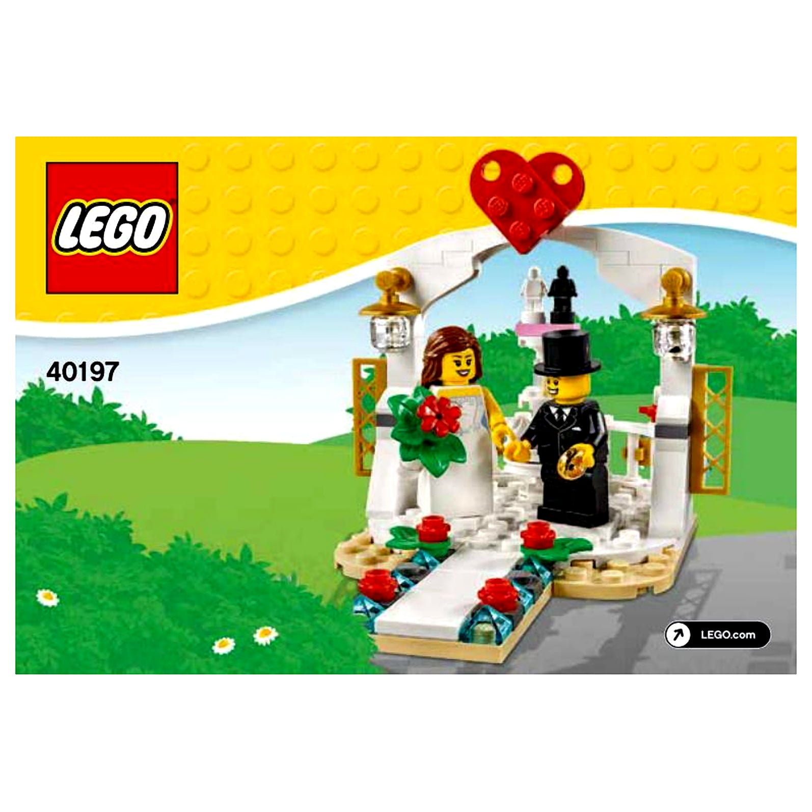 Lego 40197 Wedding Favor Set Bride & Groom 2 Minifigure Cake Topper New with Box