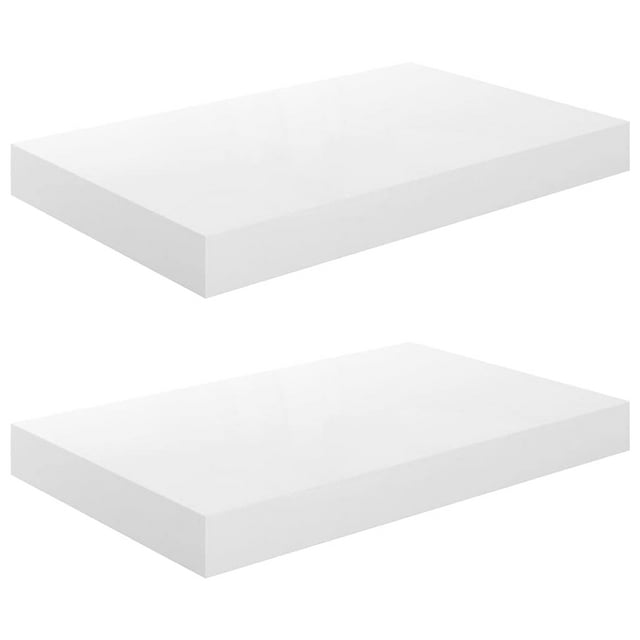 Estantes Flotantes de Pared Casafoyer en MDF Blanco Brillante 2 piezas