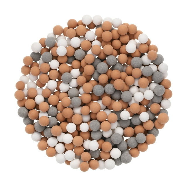 Uxcell 7 Paquetes de 30g Perlas de Repuesto para Cabeza de Ducha 0.2''-0.24'' para Filtración Blanco Gris Naranja