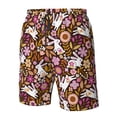 thumbnail image 6 of Uemuo Flower Bunny Pattern Men's Swim Trunks Hawaiian Beach Bathing Suit Swimsuits Beach Quick-Dry Shorts with Pockets-XX-Large, 6 of 9