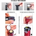 thumbnail image 5 of Paquete de 4 cortadores de papel de vino con diseño magnético, accesorio para abridor de botellas de vino, regalo para amantes del vino (negro), 5 of 5