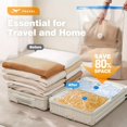 thumbnail image 4 of Juego de 4 bolsas de compresión al vacío [S+M+L+Bomba manual] -. Bolsas selladas al vacío, ideales para ahorrar espacio, perfectas para ropa, maletas, equipaje de mano, mochilas, 4 of 4