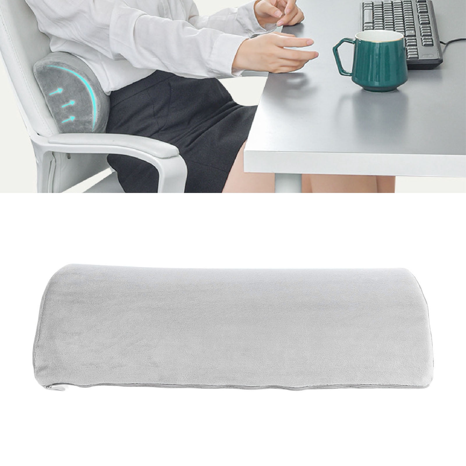 Half Roll Cushion, Memory Foam Half Moon Pillow Comfortable Support Ergonomic  for Waist Neck Leg for Sleeping