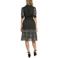 thumbnail image 2 of Gracia womens  Flower Embroidered Shirtdress, l, Black, 2 of 3