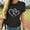 Black#1, variant on Womens Plus Size Tops,Women Girls Plus Size Sunflower Print Tees Short Sleeve T Shirt Blouse Tops Yellow L