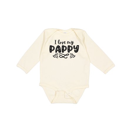 

Inktastic I Love My Pappy with Hearts Gift Baby Boy or Baby Girl Long Sleeve Bodysuit