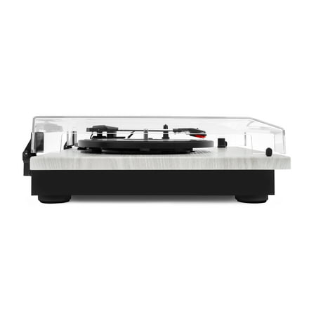 Victrola Montauk Bluetooth Record Player with 3 speed Turntable and Bookshelf Speakers - White