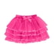 thumbnail image 2 of Falda de niña de color liso de malla con cintura elástica y lazo para deportes de ocio, falda de poliéster para niña, 2 of 6