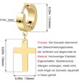 thumbnail image 2 of TXPFF 3 pares de pendientes cruzados pendientes colgantes con bisagras para hombre pendientes de aro cruzados de acero inoxidable para hombres y mujeres, plata, oro, negro Zhivalor  OTTO-ZYS-0063, 2 of 6