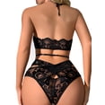 thumbnail image 3 of Orqqct Women 2 Piece Lingerie Sets Lace Halter Bra Set Sexy Underwear, 3 of 4