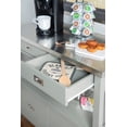 thumbnail image 3 of Linon Yates 2-Tier Mobile Serving Cart with Stainless Steel Top, 34" Length, Gray, 3 of 20