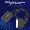 thumbnail image 3 of Adaptador de video Plug & Play Plástico de alta claridad 1080p Rendimiento estable Compatible con Scart a HDMI Digital, 3 of 5