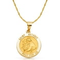 thumbnail image 1 of 14K Yellow Gold St. Anthony Charm Pendant with 1.5mm Singapore Chain Necklace - 18", 1 of 3