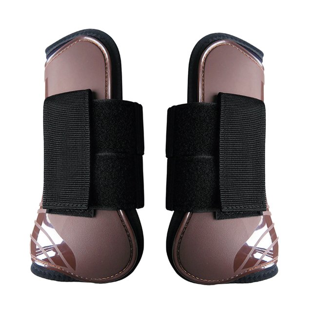 Botas Denteras Abiertas de Caballo Sunnimix Bota de Tendón de Caballo Marrón XL