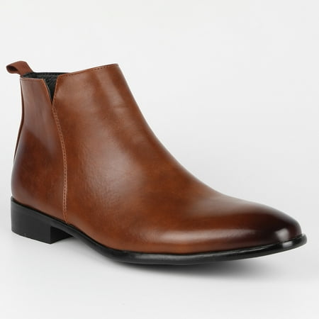

hotio 2024 Men s Fashion Premium Leather Chelsea Boots Non-Slip Side Zipper Comfortable Men s Dress Square Toe Ankles Boots Business Work