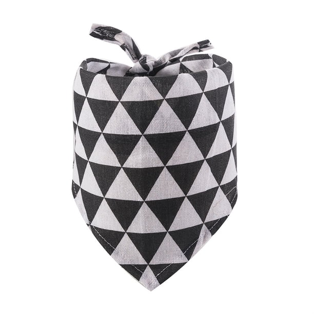 Greeniant Bufanda de baba para 4 estaciones, plegable, de algodón suave, elegante, reutilizable, ajustable, toalla Triangular para mascotas, para cuello Ropa para mascotas Negro Tipo 2 Greeniant PT003844-05