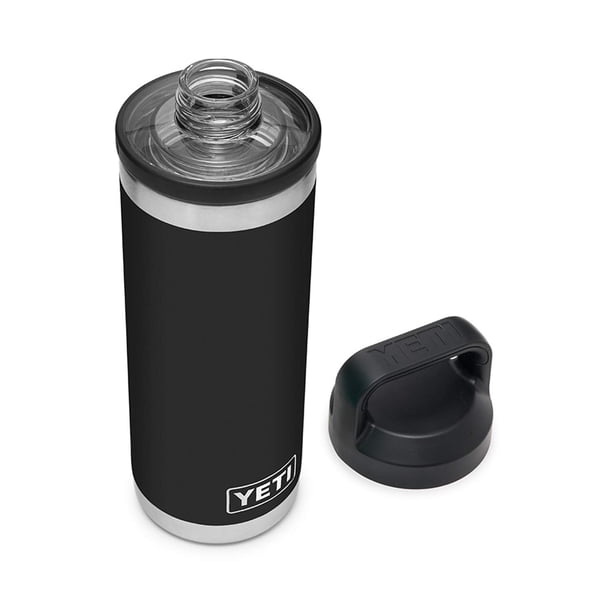 Botella de agua YETI Rambler 530 ml con aislamiento al vacío negra