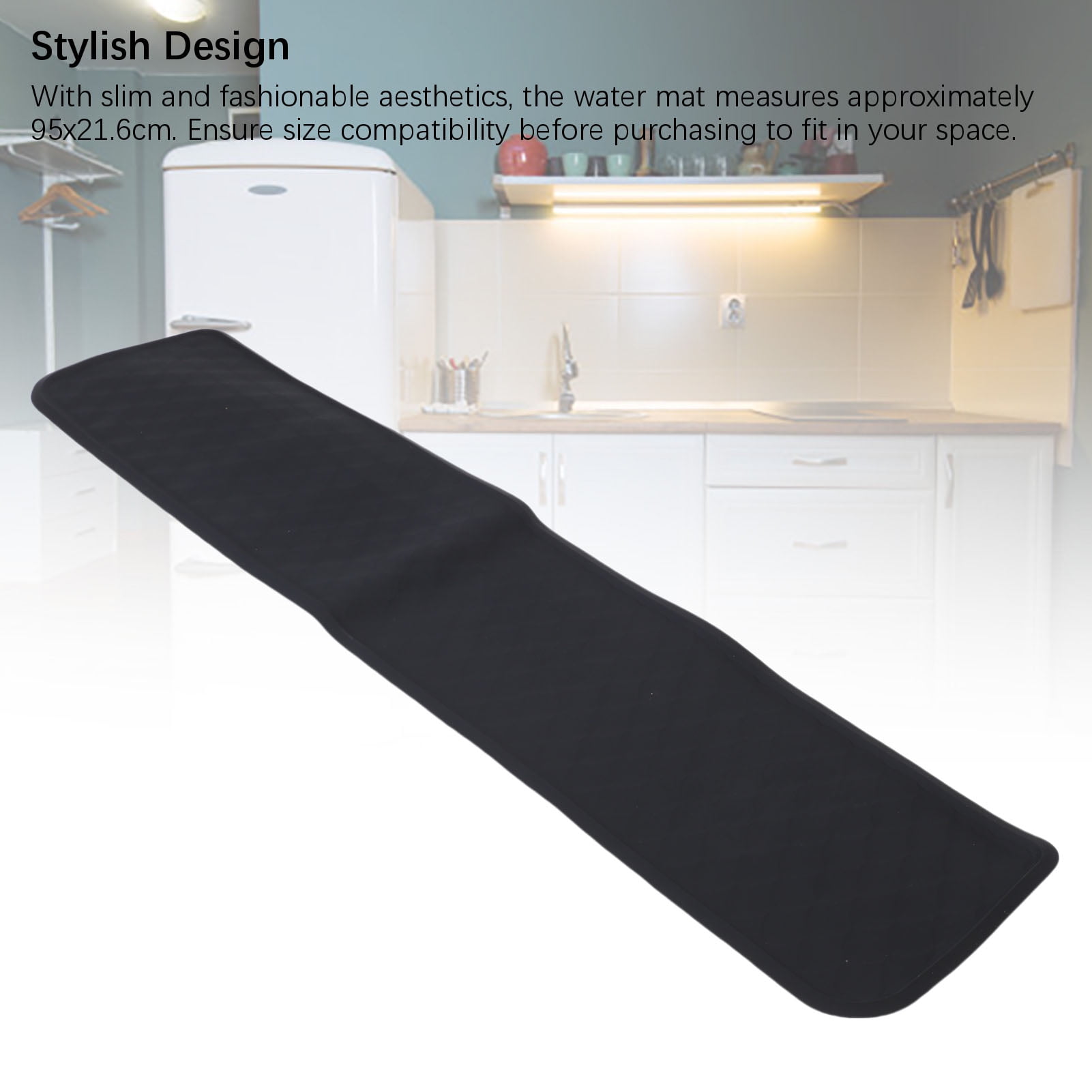 Refrigerator Spill Mat, Silicone Raised Edge Floor Protector Under Refrigerator Water Mat Leakproof  For Dryer