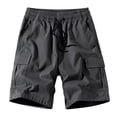 thumbnail image 7 of Cargo Shorts for Men Relaxed Fit Drawstring Waist Hiking Shorts Multi Pockets Outdoor Casual Athletic Short Pants, 3XL, 7 of 7
