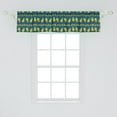 thumbnail image 2 of Ambesonne Hipster Window Valance, Pineapples in Flat Style, 42" x 12", Yellow and Petrol Blue, 2 of 3
